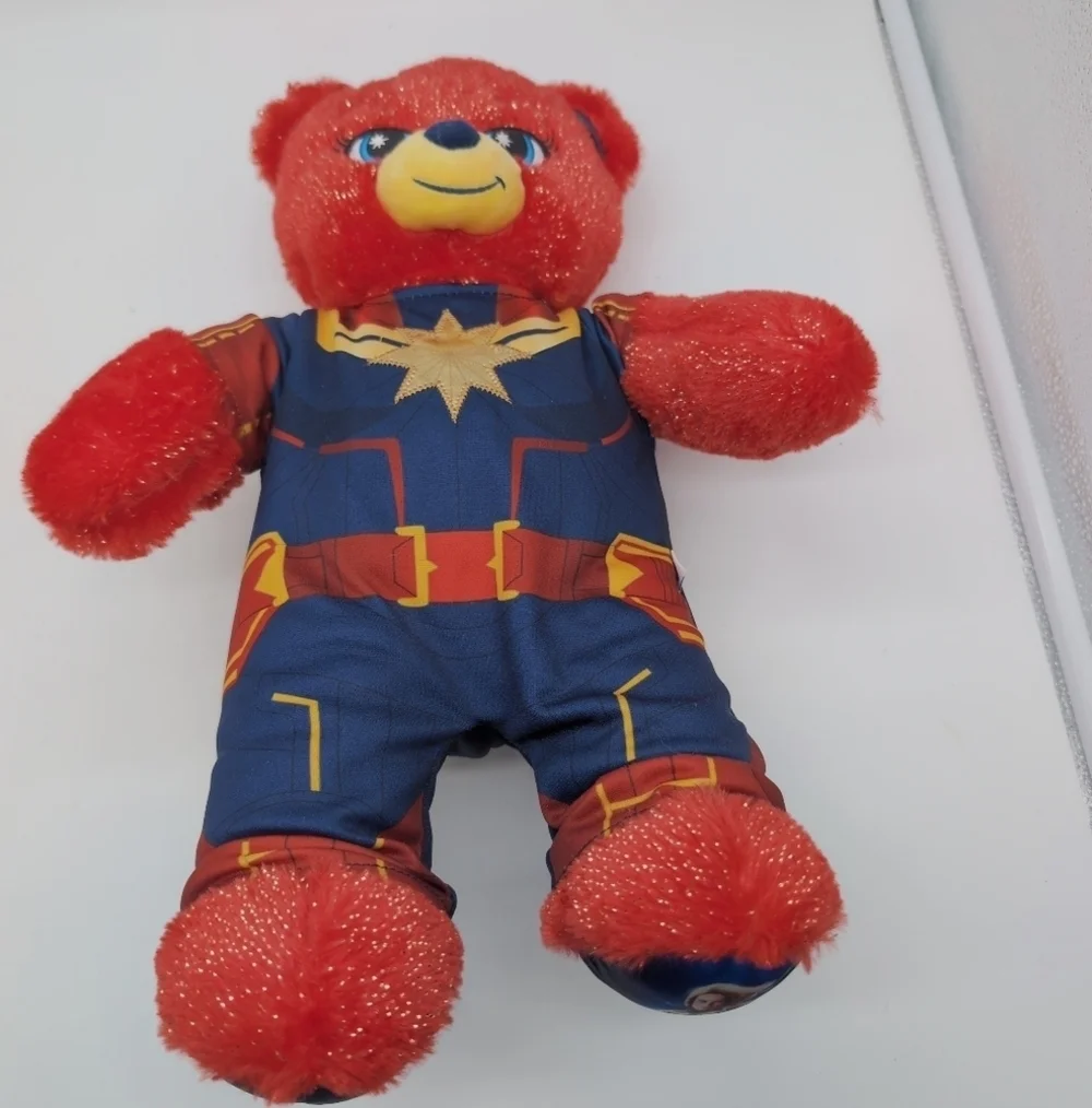Marvel Captain Marvel Plush Build A Bear - Red Sparkle